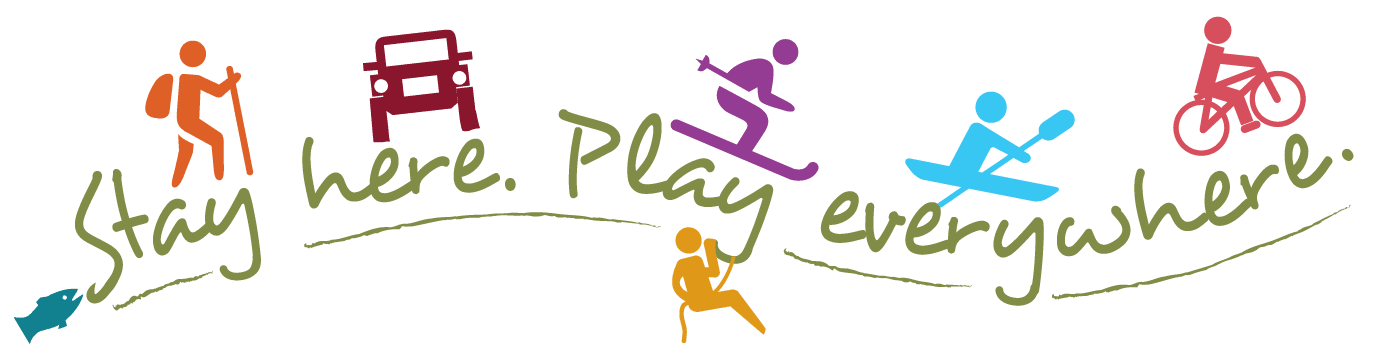 Montrose Motto "Stay Here, Play Everywhere" logo