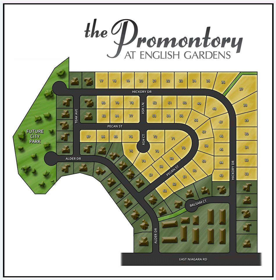 The Promontory at English Gardens Subdivision Map The Promontory at English Gardens Subdivision Map