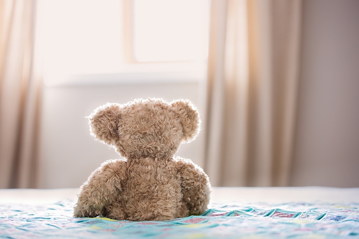 kids teddy bear on bed kids teddy bear on bed