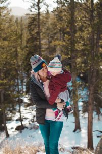 A young mother and child who just recently moved to the Montrose community.